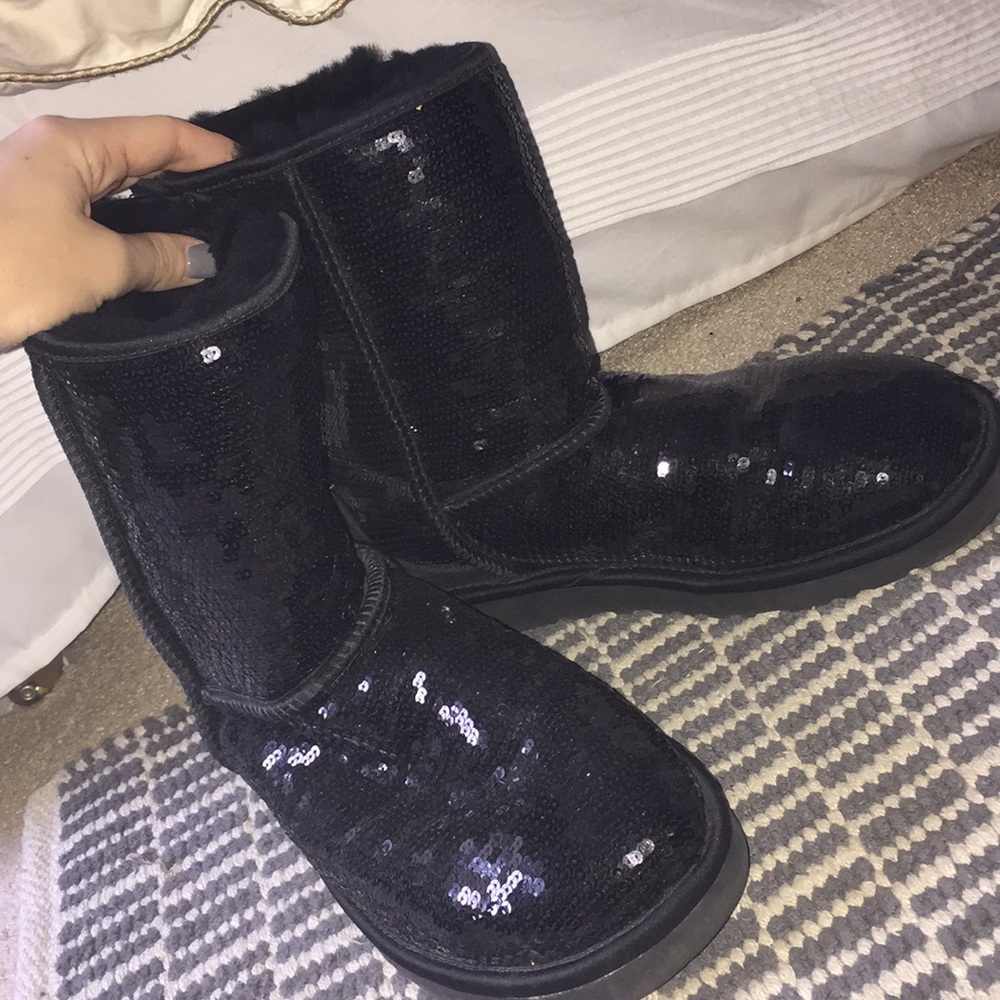 Black Sequin Uggs